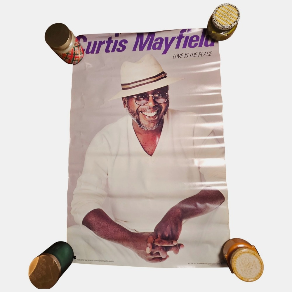 Curtis Mayfield Love Is The Place Album Promo Poster Display 23x34 Vintage 1980s